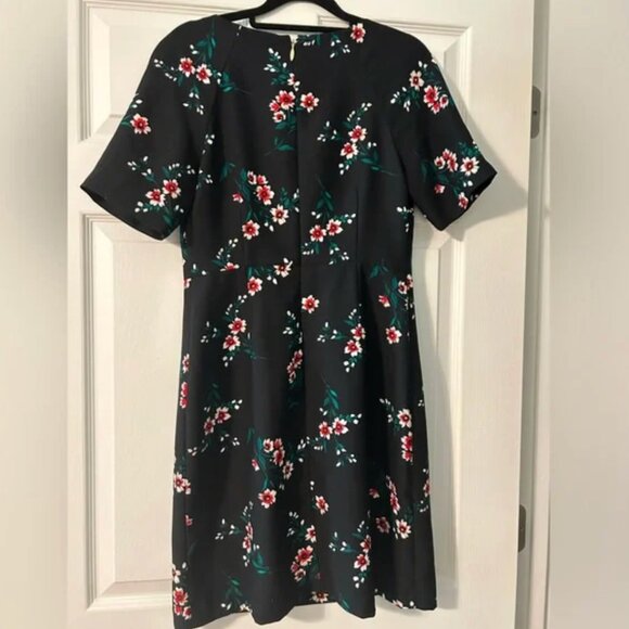 Draper James Black Floral Dress - Sz 2 - Picture 3 of 5